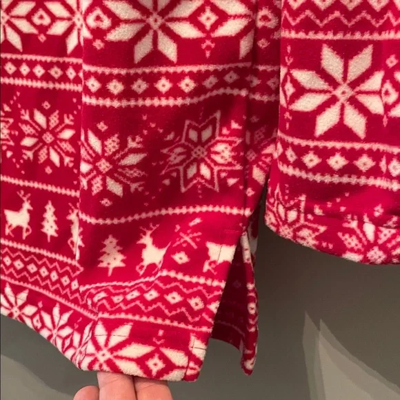 Lands' End Holiday Fleece Womens Tunic Size M - Picture 3 of 7